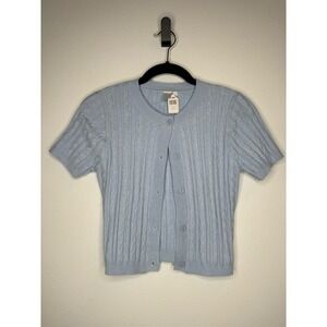 Musette Short Sleeve Cropped Cardigan - Size M